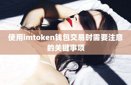 使用imtoken钱包交易时需要注意的关键事项