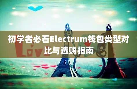 初学者必看Electrum钱包类型对比与选购指南