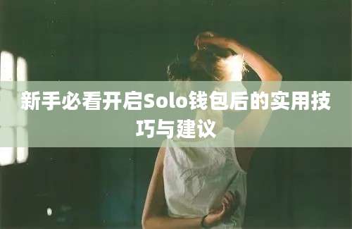 新手必看开启Solo钱包后的实用技巧与建议