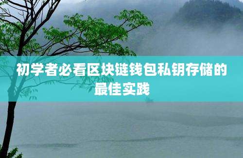 初学者必看区块链钱包私钥存储的最佳实践